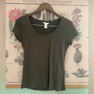 H&M Wide Neck Short Sleeve Tee
